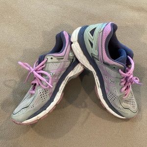 ASICS T597N, Women’s running sneakers, pink and gray, size 6